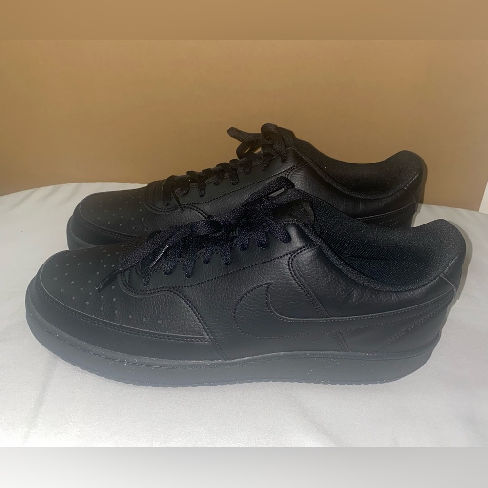 Nike Court Vision Low Next Nature Triple Black Men's Size 13 New without box.